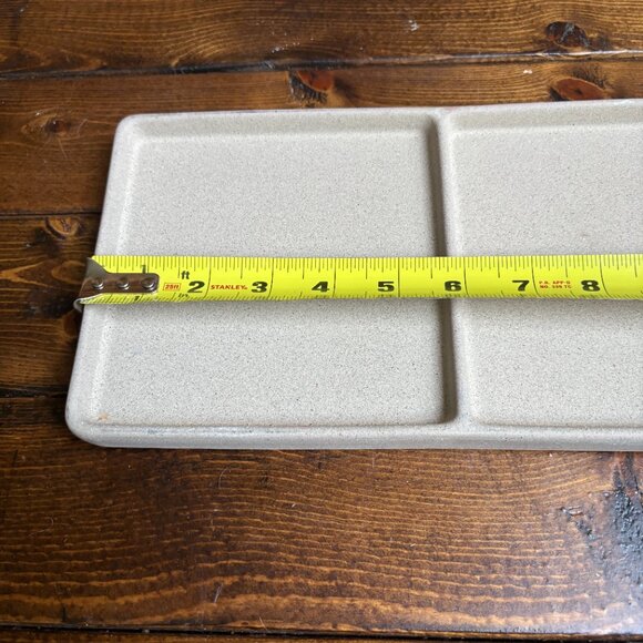 Hearth & Hand Stoneware Vanity Tray - Dual Section Organizer - Picture 5 of 8